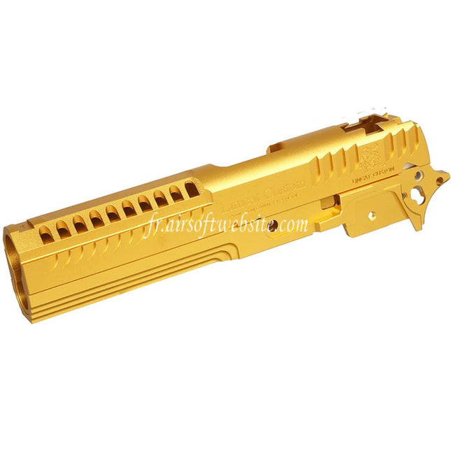 5KU CNC Aluminum LimCat Custom Style Milieu Châssis Glissière Set Convient pour Tokyo Marui Hi-Capa 5.1 Série GBB Pistolets Airsoft