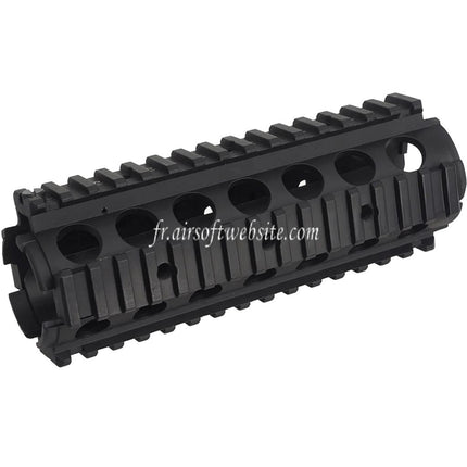 Airsoft Website 170mm CNC Aluminium KAC Style M4A1 M4CQB RAS Handschutz Schienensystem mit Staubschutzhülle Passend für M4 M16 Serie AEG Gewehre Schwarz
