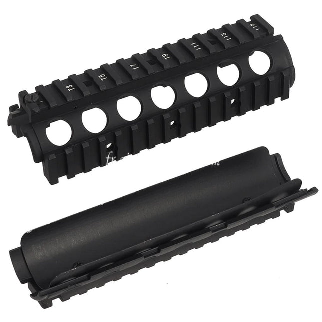 Airsoft Website 170mm CNC Aluminum KAC Style M4A1 M4CQB RAS Garde-Main Rail Système avec Couvre Poussière Convient pour M4 M16 Série AEG Fusils Noir