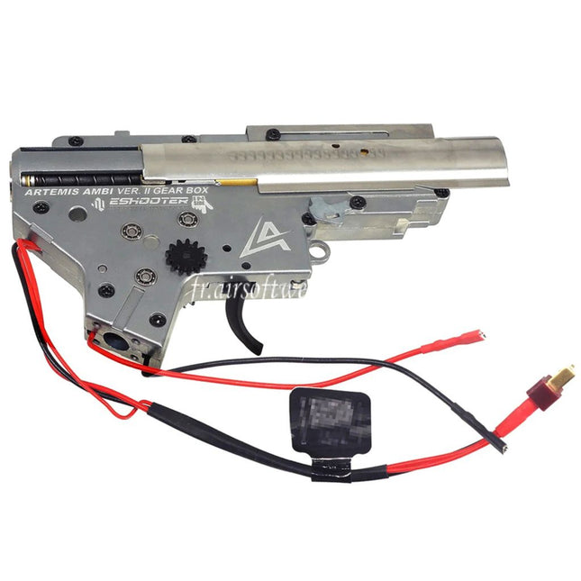 APS Artemis Version 2 V2 Vitesse Boîte Ambidextrous avec E-Shooter ETU Convient pour M4 M16 Série AEG EBB Fusils Airsoft Câblage arrière