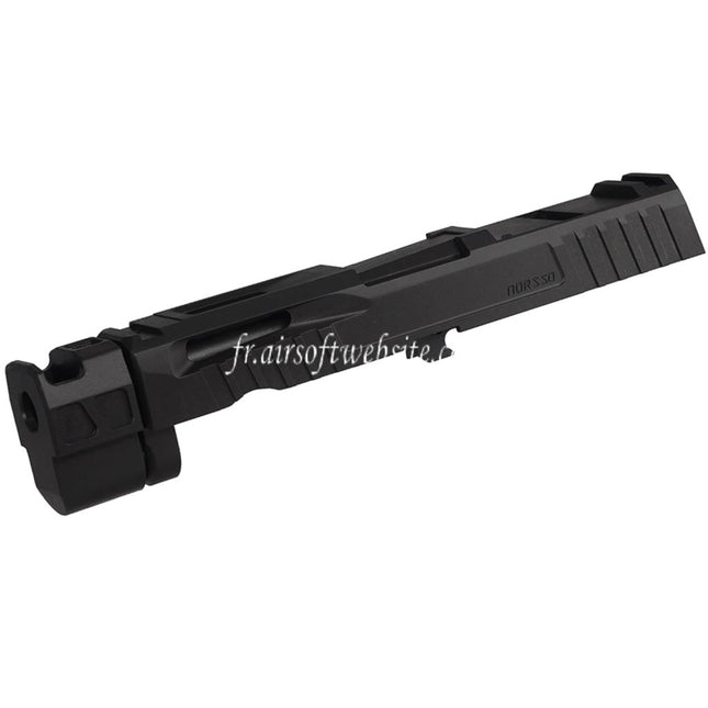 Bomber Airsoft CNC Acier inoxydable P320 NOS Style Canon avec Compensateur Glissière Set Convient pour SIG Air VFC M17 M18 Série GBB Pistolets