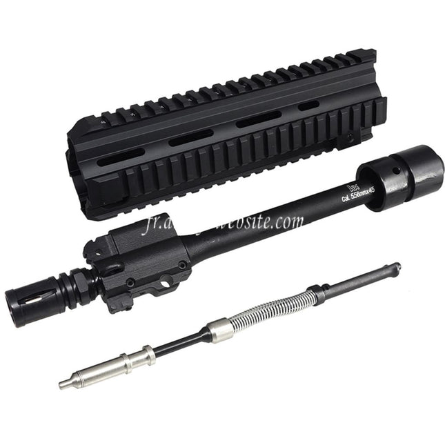 CYMA CGS HK416D Garde-Main Rail Système Intérieur Extérieur Canon Ensemble avant Convient pour CYMA CGS HK416 Série GBB Fusils Airsoft Noir