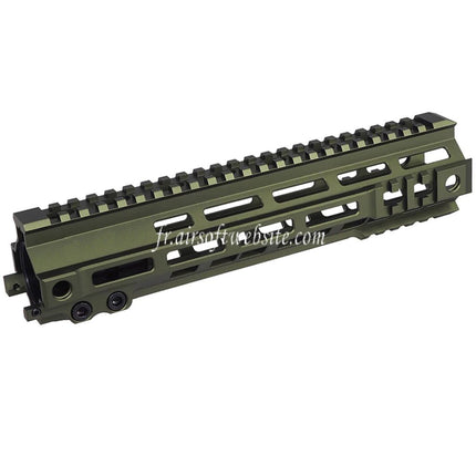 E&C Geissele Style MK4 SMR 10 Pouces M-Lok Garde-Main Super modulaire Rail Système Convient pour M4 M16 Série CGS MWS AEG GBB Fusils Airsoft