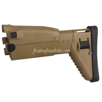 CYMA 6-Positions Rétractable Crosse Convient pour CYMA Cybergun SCAR-L Série AEG Fusils Airsoft
