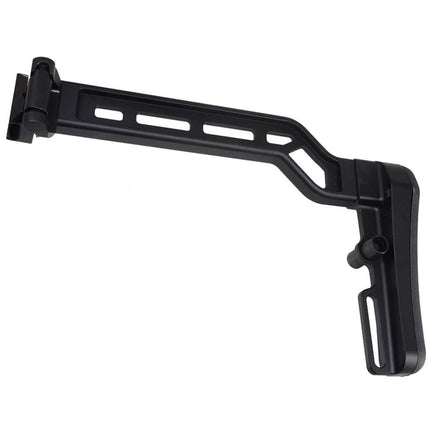 5KU Taktischer modularer Klappschaft aus Aluminium mit Gummipolster für 20-mm-Picatinny-Schienen, Schaftadapter, Gewehre, Schwarz