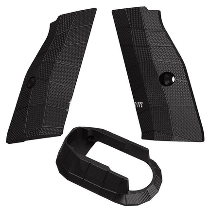 5KU CNC Aluminum LOK Style Antidérapant Court Poignée Couvre Panneau et Magwell Convient pour KJ Works ASG CZ Shadow2 Série GBB Pistolets Airsoft