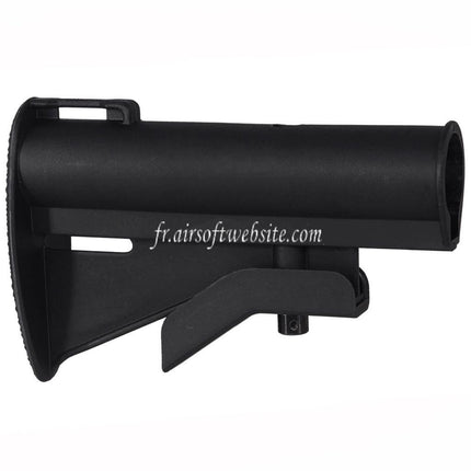E&C Classique M733 Style Crosse avec Tube Convient pour AR M4 M16 Série AEG Fusils Airsoft Noir
