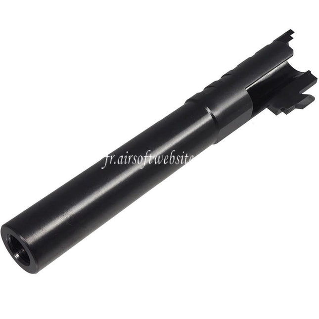 5KU 5.1 Pouces Acier inoxydable Infinity SVP .45ACP Canon Exterieur +11mm CW sens horaire Filetage Convient pour Hi-Capa 5.1 Serie GBB Pistolets Airsoft