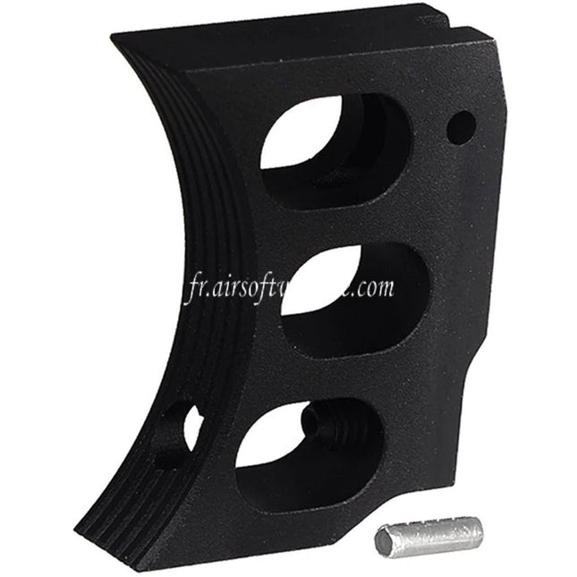 5KU Aluminum Trois Trous Squeletté Gâchetter Moyen Convient pour Tokyo Marui Hi-Capa 1911 Série GBB Pistolets Noir